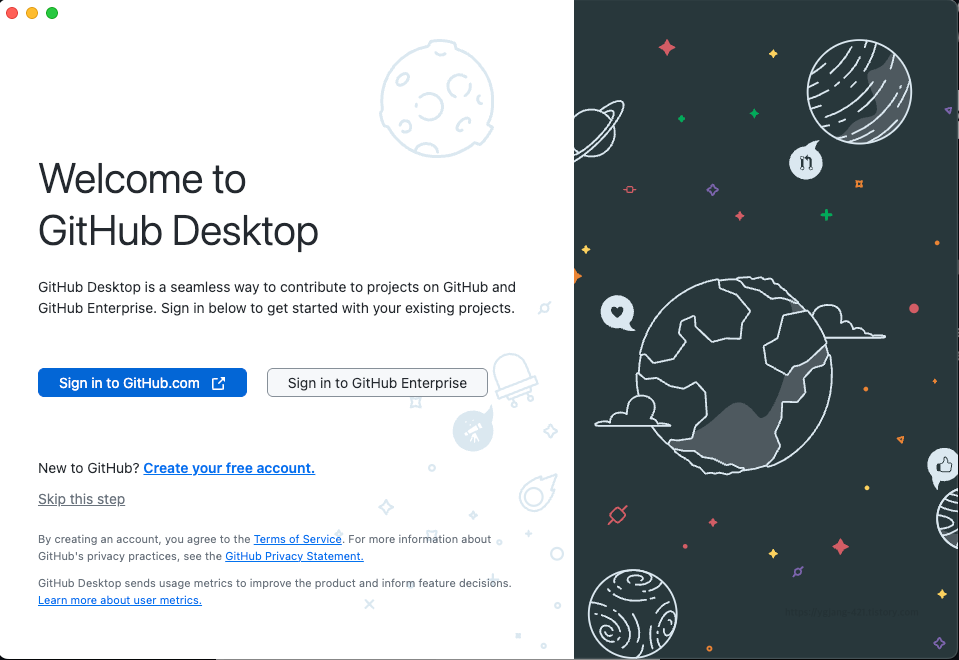sign in to github