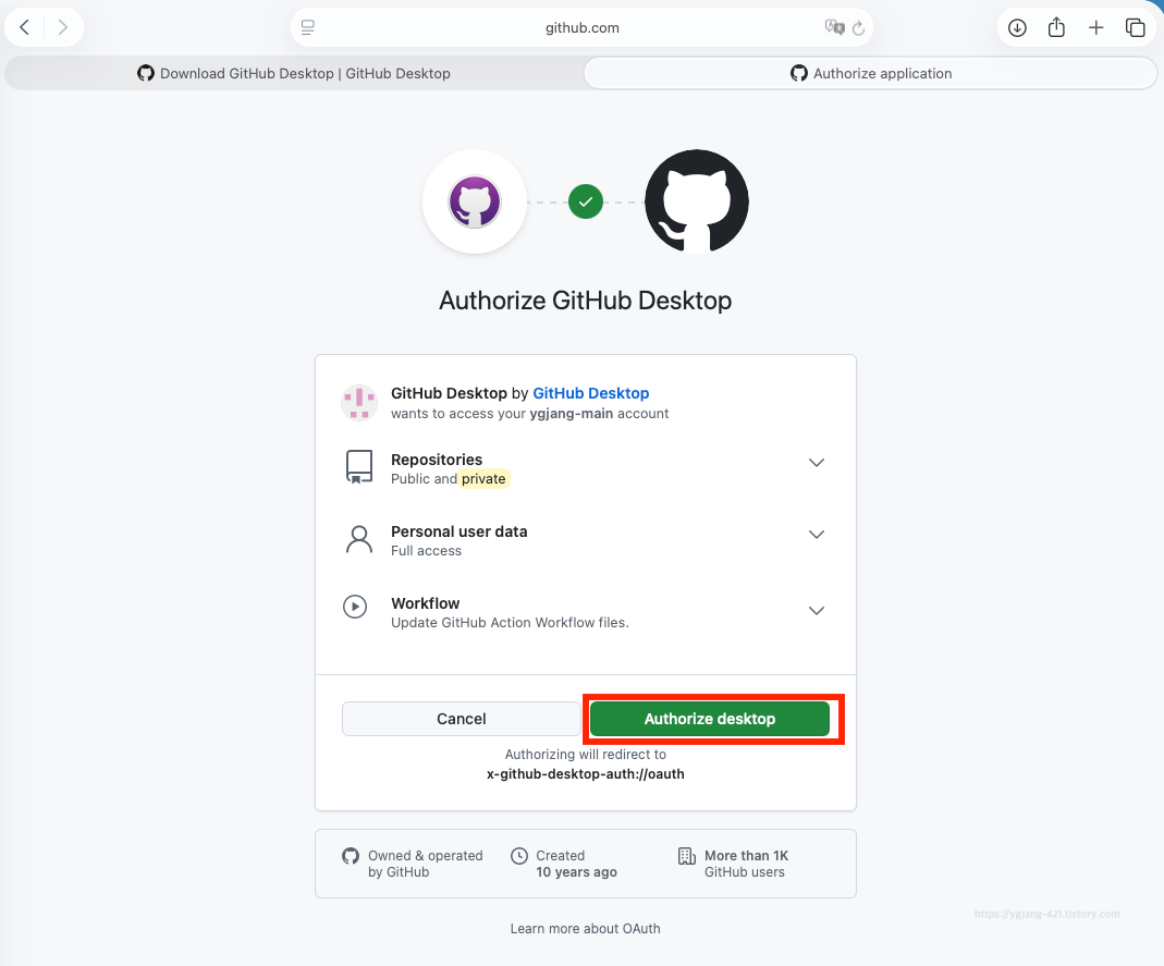 authorize desktop